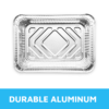Aluminum Pans with Lids (20-Pack, 7.2"×5.3") 13.4oz Capacity Foil Food Containers with Lids - 20 Pans and 20 Cardboard Covers - Disposable Tin Foil Pans - for Baking, Meal Prep and Freezer, Takeout