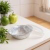 图19寸盘带盖子 20 Pack 9" Round Aluminum Pans with Clear Lids, Pie Tins Disposable Foil Pans with Lids, Take Out Containers, Freezer Oven Safe Aluminum Baking Pans for Storing, Baking, Meal Prep & Reheating