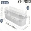 尺寸图 30 Pack 6.8oz Dual Compartment Clear Disposable Plastic Clamshell Snack Containers, Affordable Takeout Food Trays for Party & Catering